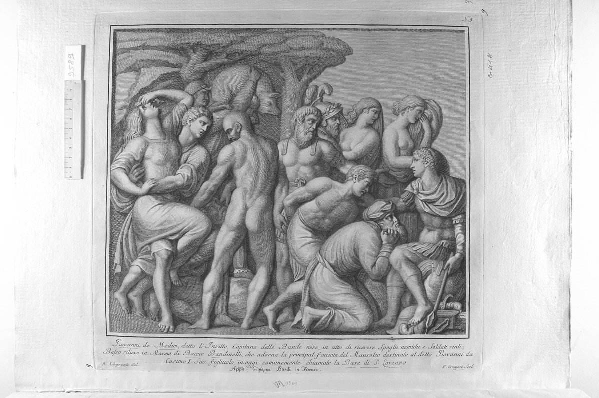 Giovanni dalle bande nere riceve le truppe nemiche (stampa) di Gregori Ferdinando (sec. XVIII)