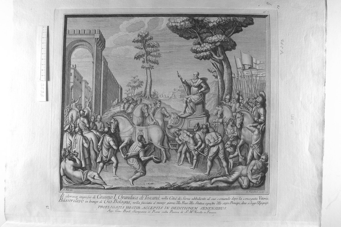 Cosimo I duca di toscana (stampa) di Vascellini Gaetano (sec. XVIII)