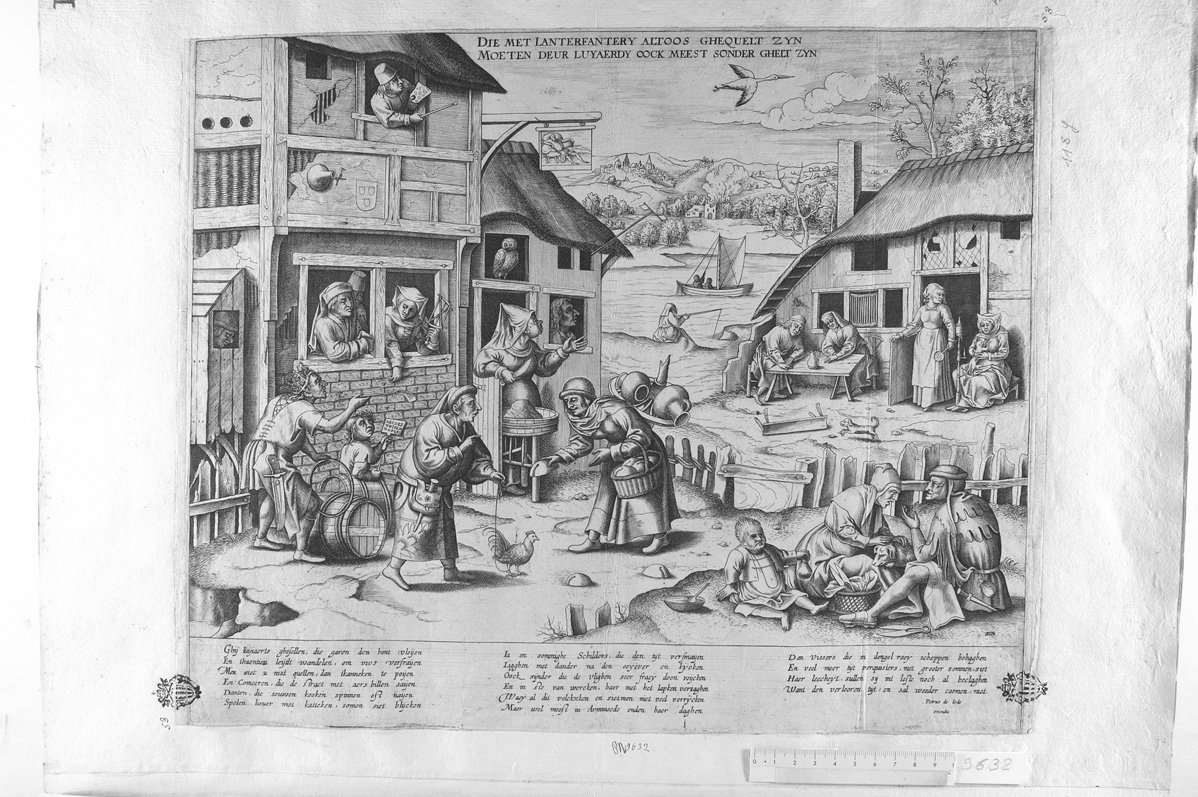 Scena campestre (stampa) di De Jode Peeter (sec. XVII)