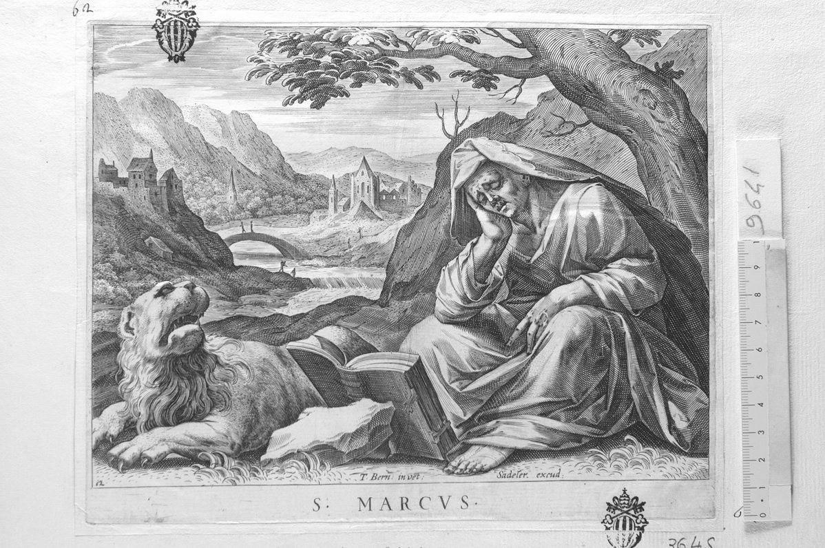 Allegoria: San Marco (stampa) di Sadeler Egidius II (sec. XVII)