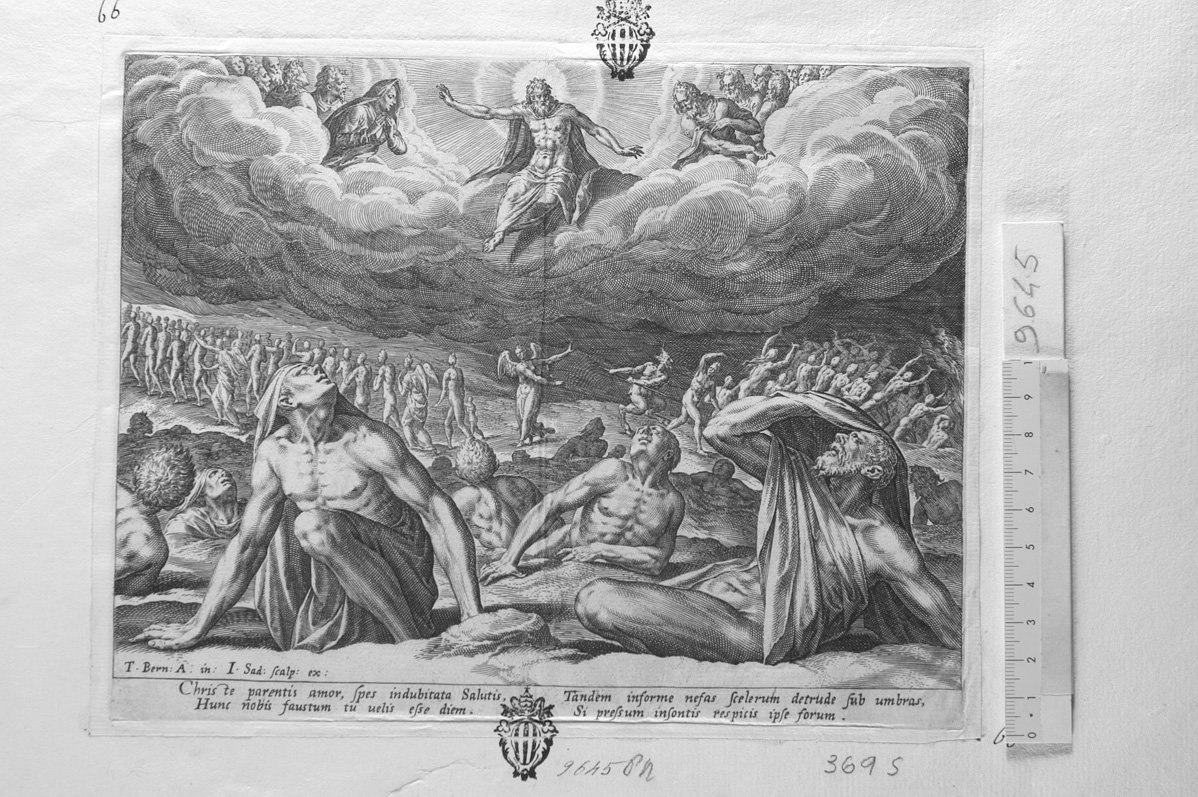 Allegoria del giudizio di Dio (stampa) di Sadeler Johannes (sec. XVII)