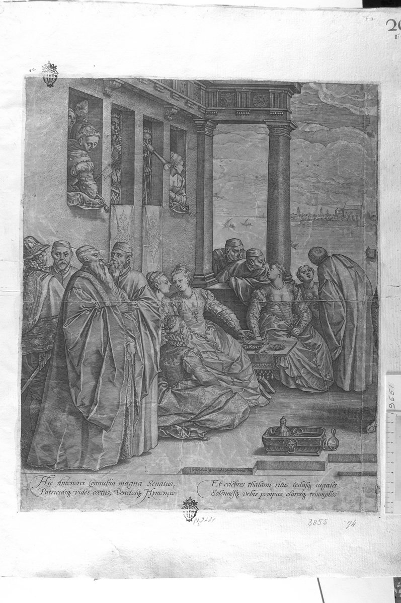 Costuni della nobiltà veneziana (stampa) di Sadeler Johannes (attribuito) (sec. XVII)