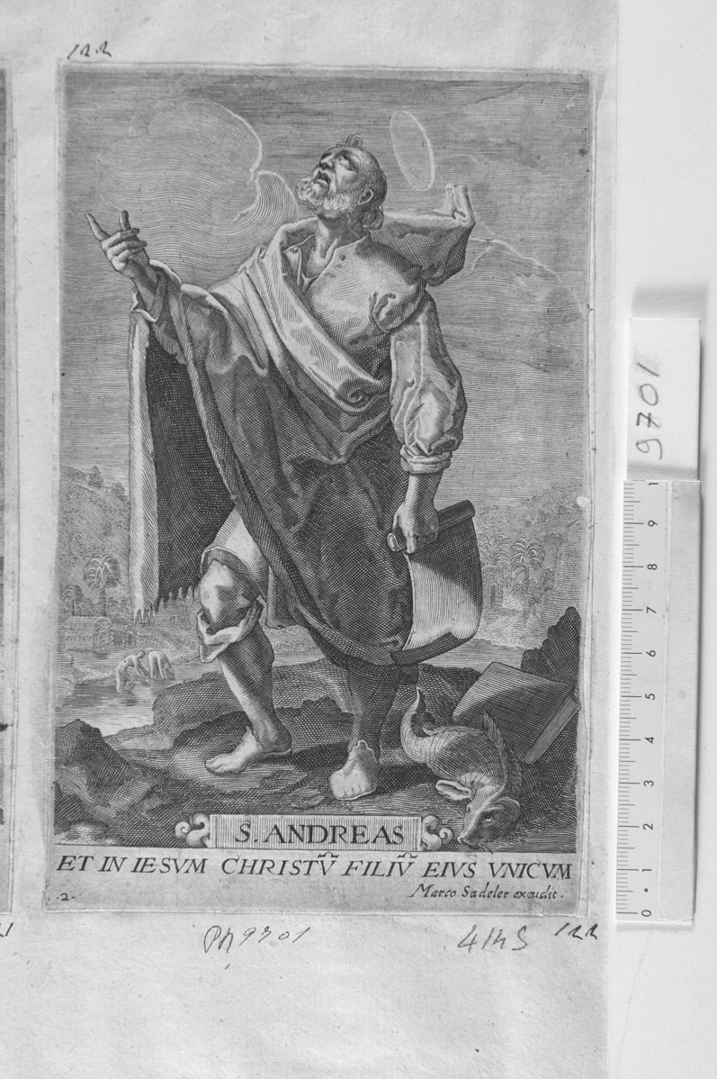 San Andrea (stampa) di Sadeler Marcus Cristoph (sec. XVII)
