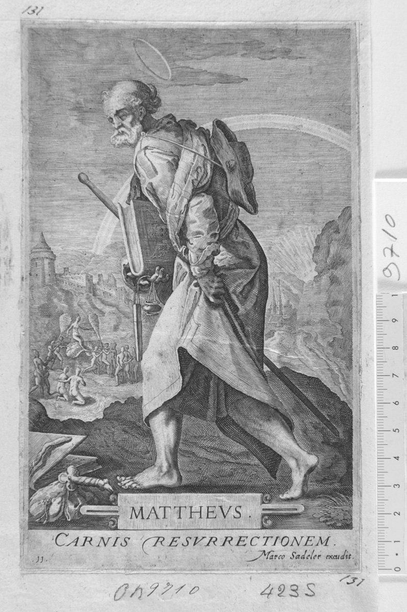 San Matteo (stampa) di Sadeler Marcus Cristoph (sec. XVII)