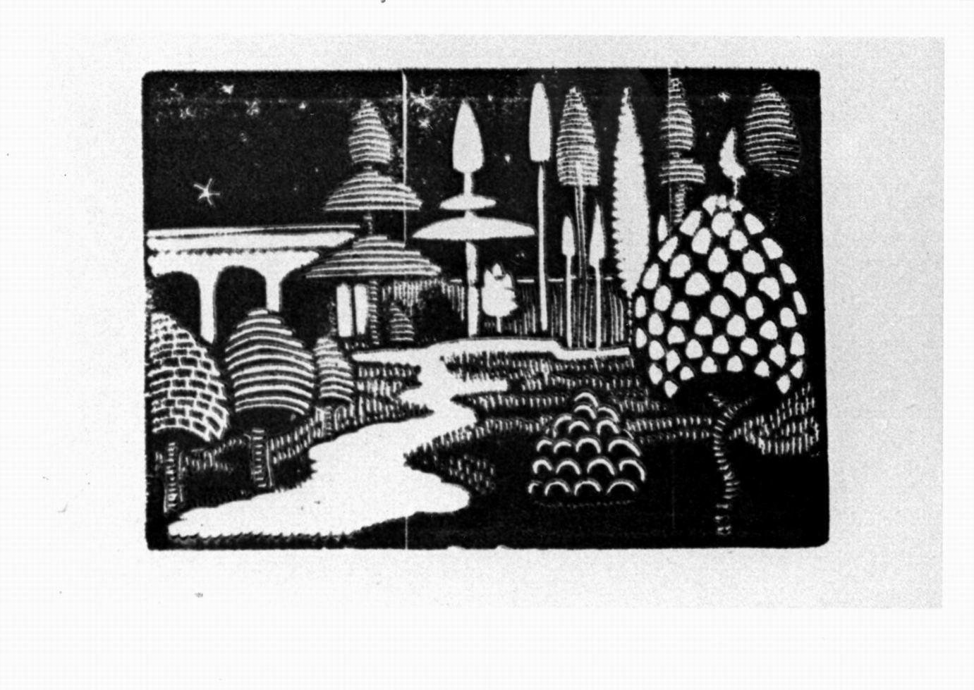 giardino (stampa) di Malmerendi Giannetto (sec. XX)