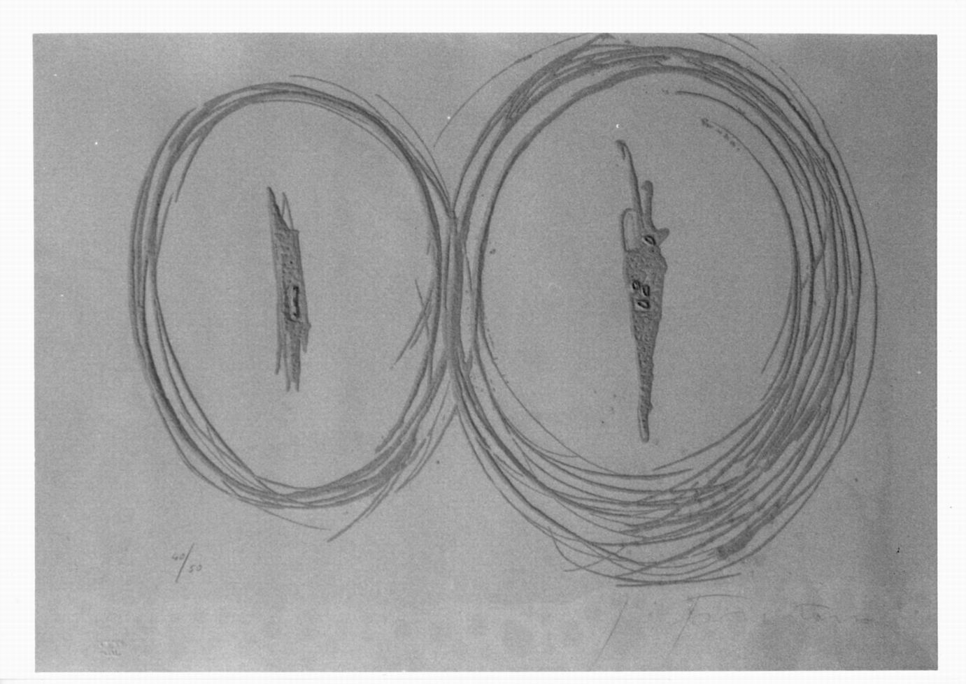 composizione astratta (stampa) di Fontana Lucio (sec. XX)
