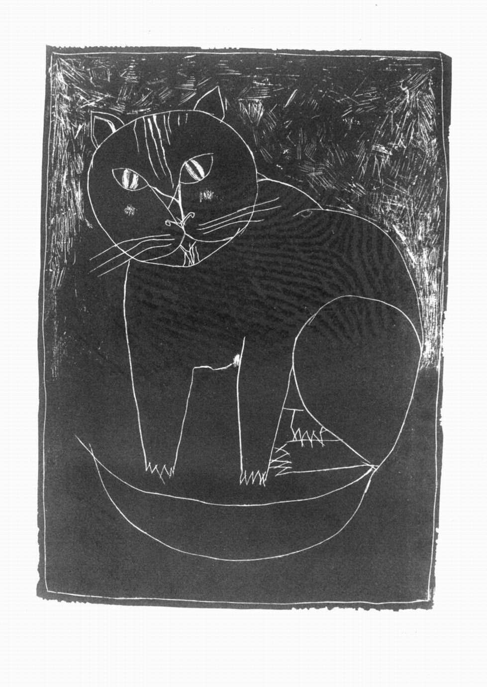 gatto (stampa) di Gentilini Franco (sec. XX)