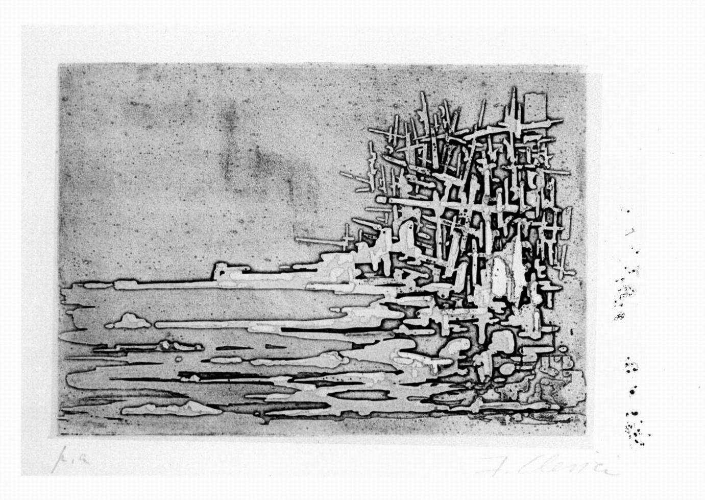 composizione astratta (stampa) di Clerici Fabrizio (sec. XX)