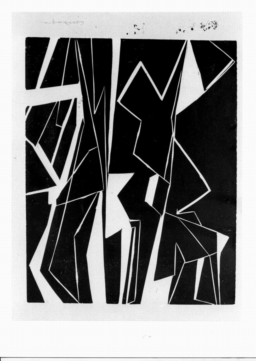 è trascurabile esprimere se stessi n.3, composizione astratta (stampa) di Consagra Pietro (sec. XX)