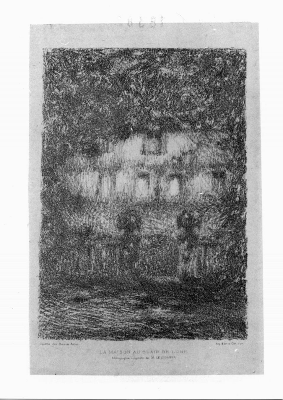 Casa illuminata in giardino buio (stampa) di Le Sidaner Henri-Eugène (sec. XX)