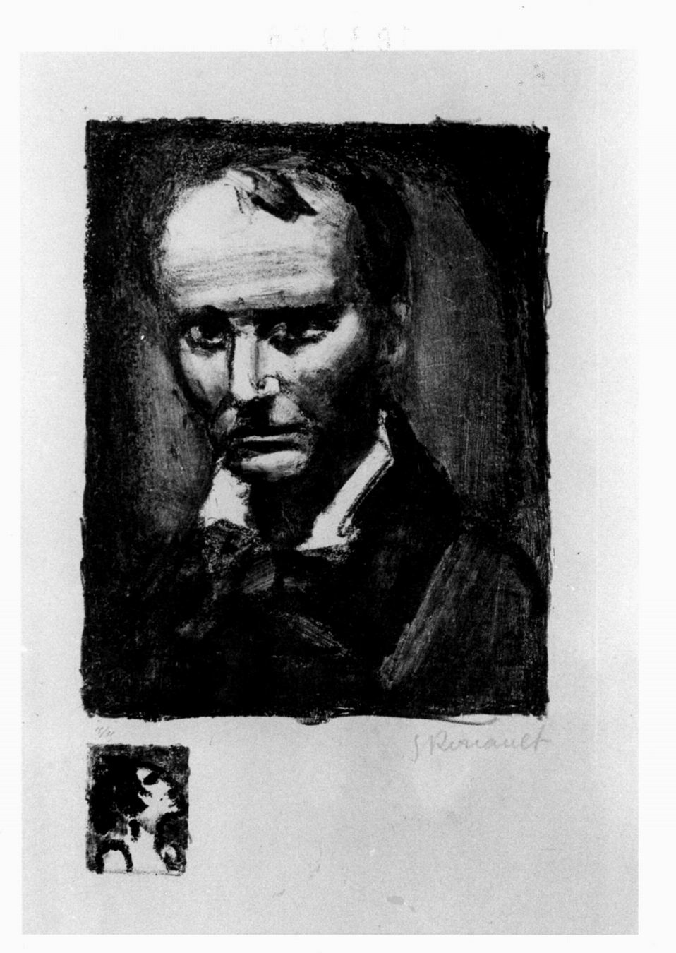 Portrait de Baudelaire, Ritratto di Baudelaire (stampa) di Roualt Georges (sec. XX)