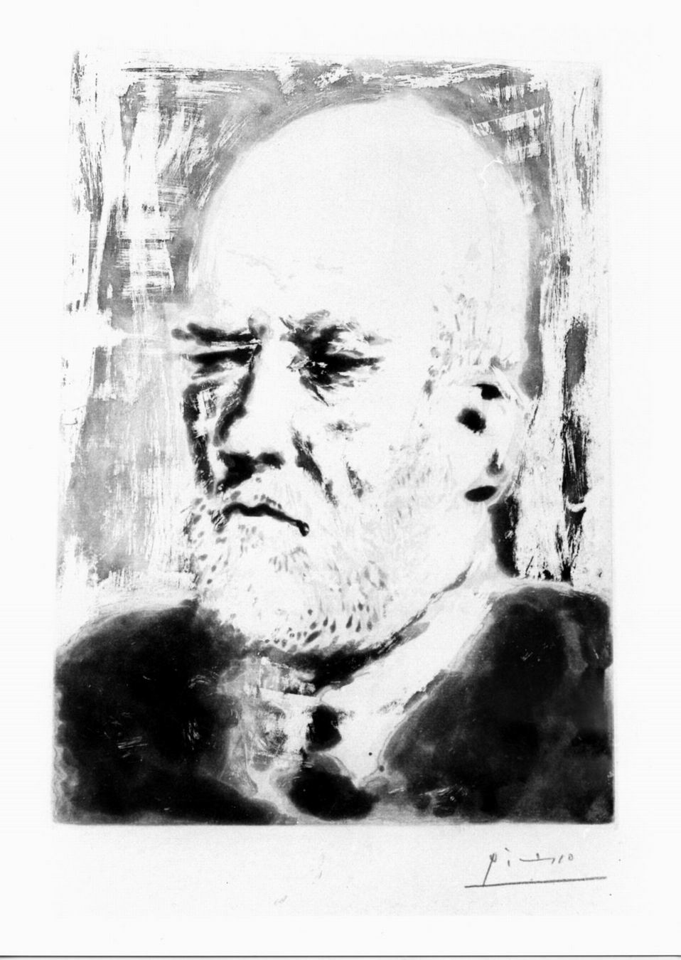 Portrait de Vollard III, Ritratto di Vollard (stampa, elemento d'insieme) di Picasso Pablo (sec. XX)