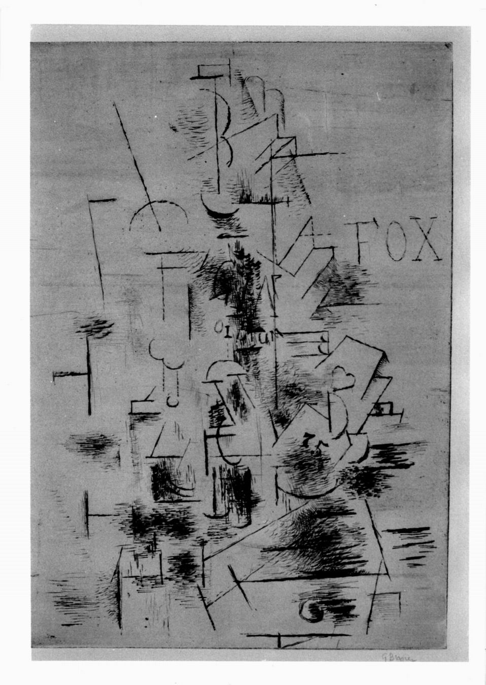 fox, composizione cubista (stampa) di Braque Georges (sec. XX)
