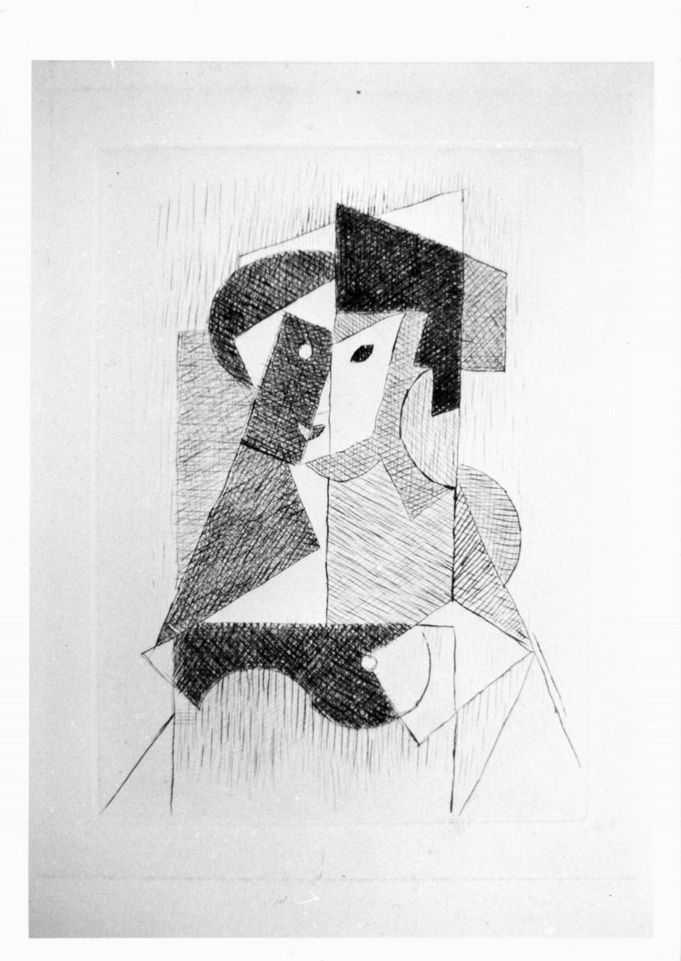 masque cubiste, busto femminile (stampa) di Metzinger Jean (sec. XX)