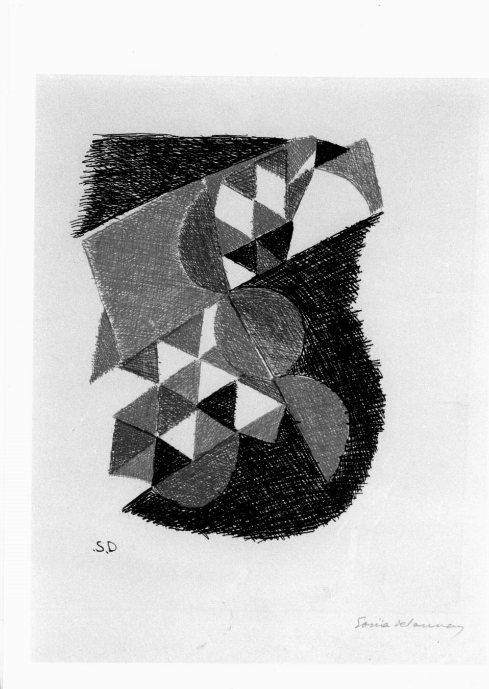composition 3, composizione astratta (stampa a colori) di Delaunay Terk Sonia (sec. XX)