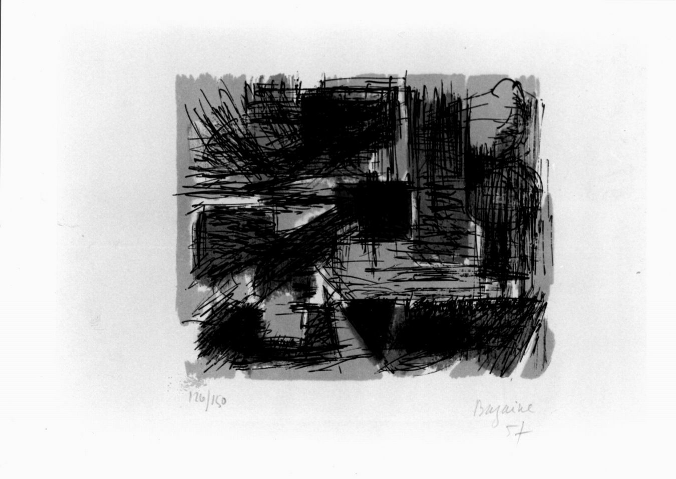 hollande II, composizione astratta (stampa a colori) di Bazaine Jean (sec. XX)