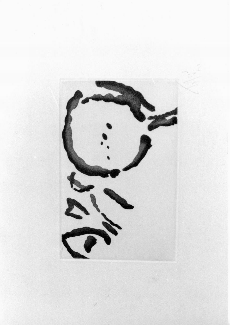 sur une plaque de neige, composizione astratta (stampa a colori) di Tal-Coat Pierre (sec. XX)