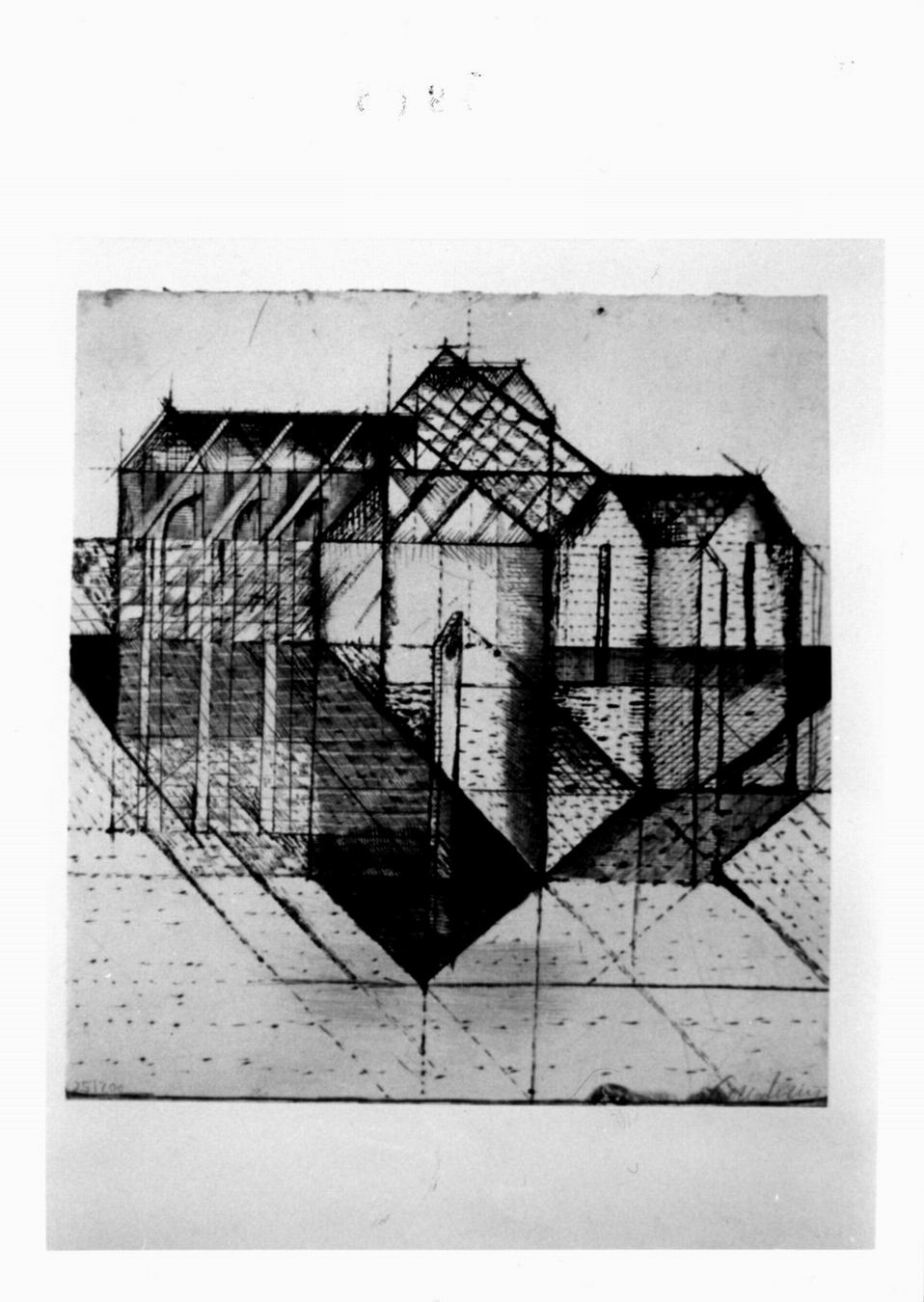 petite eglise, chiesa (stampa a colori) di Coudrain Brigitte (sec. XX)