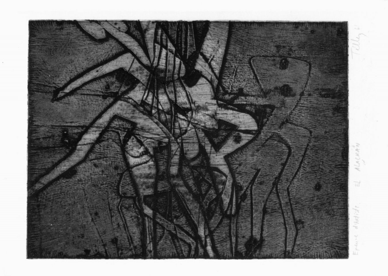 composizione astratta (stampa a colori) di Tellez Eugenio (sec. XX)