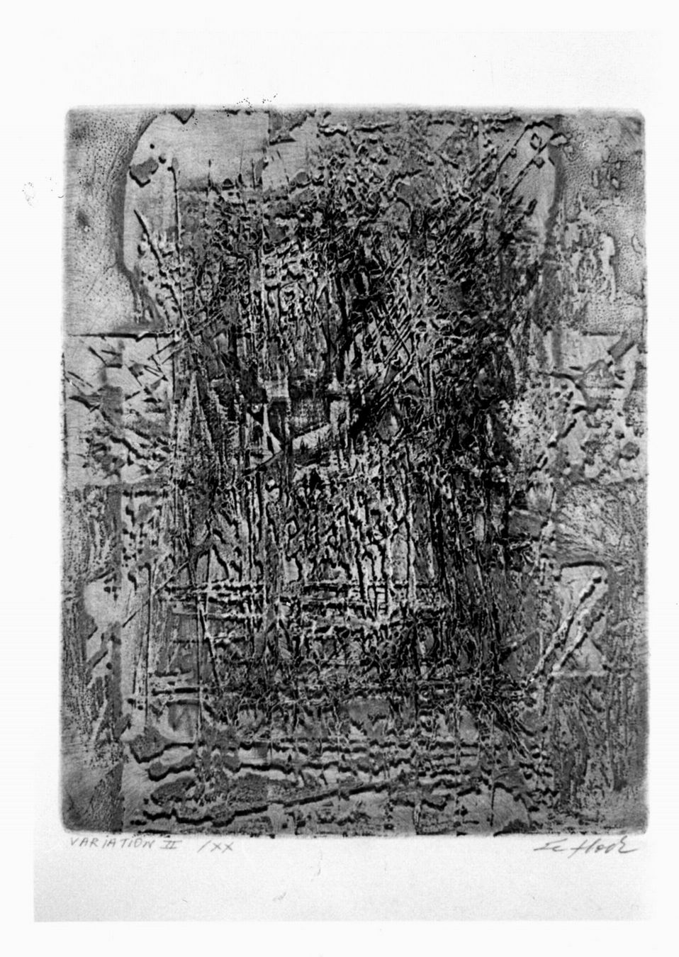 composizione astratta (stampa a colori) di Le Floch Jean-Claude (sec. XX)