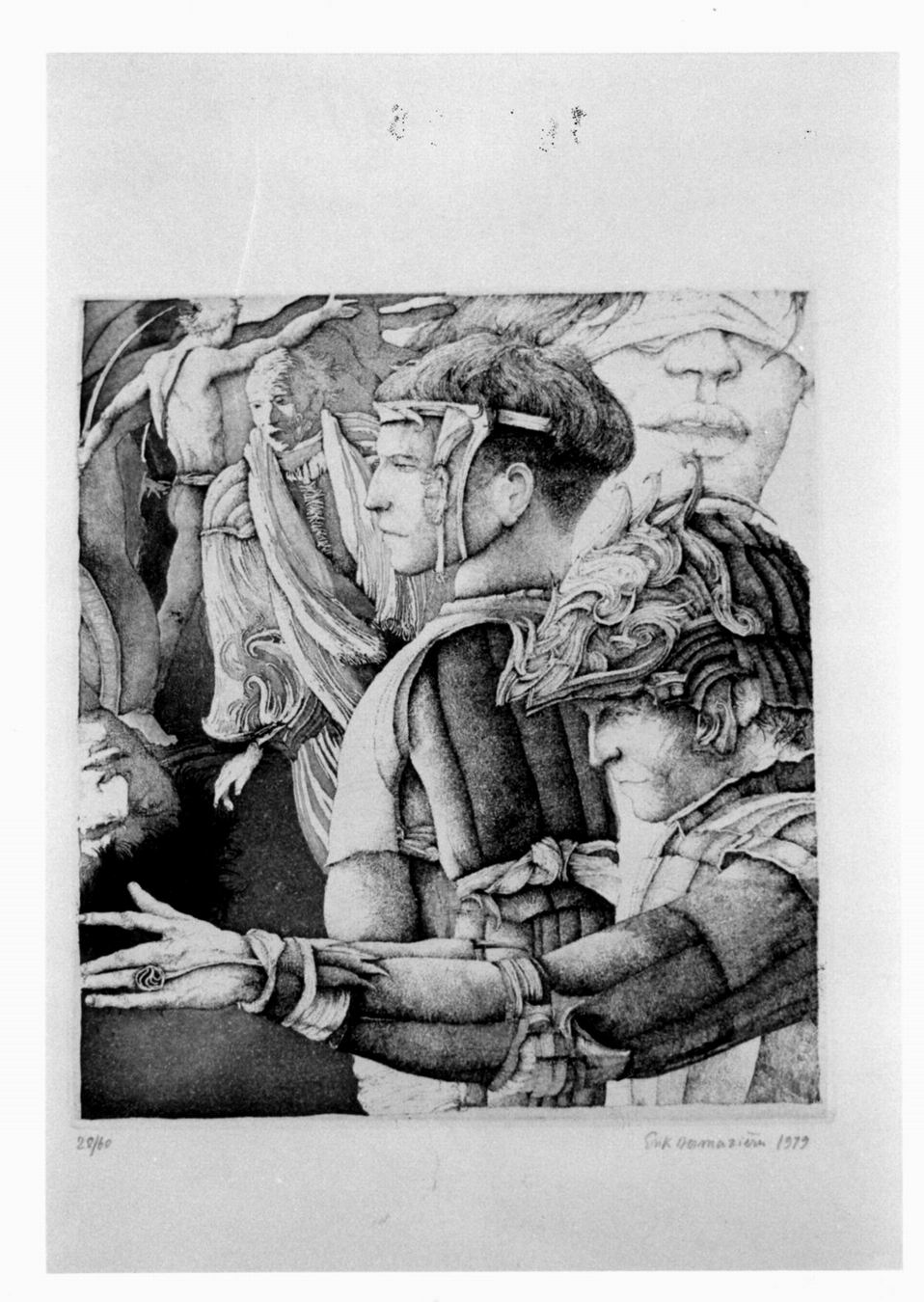 le songe de malatesta, figure (stampa) di Desmaziers Erik (sec. XX)