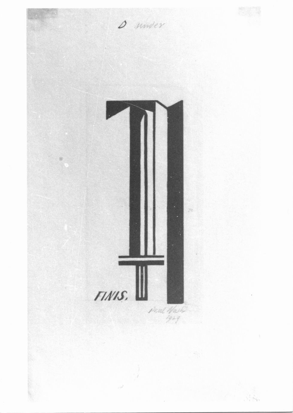 Composizione astratta (stampa, elemento d'insieme) di Nash Paul (sec. XX)