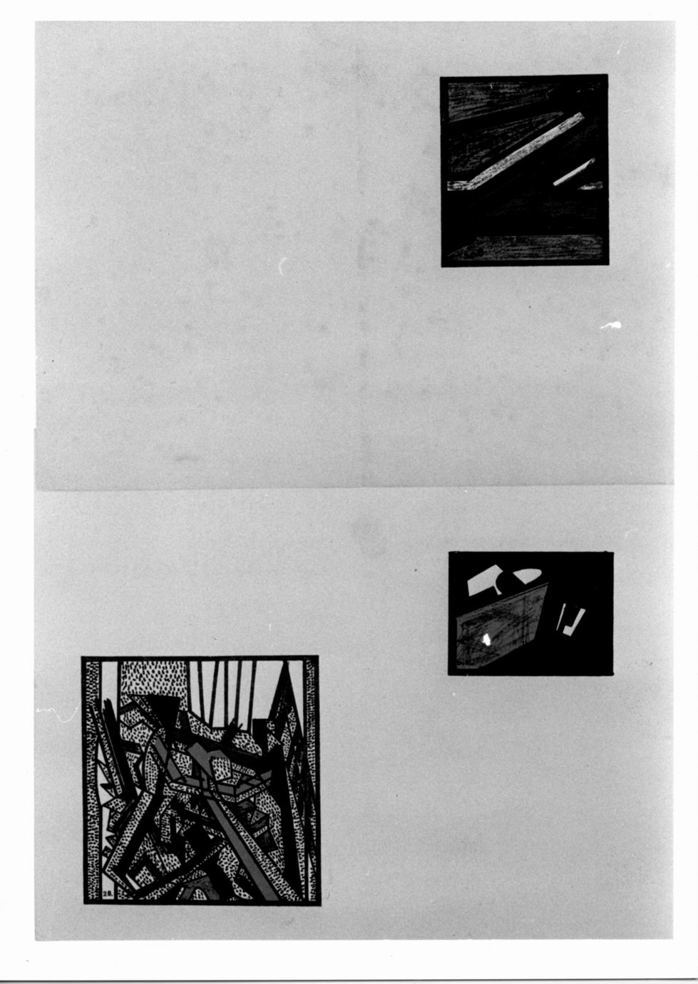 Composizione astratta (stampa a colori, elemento d'insieme) di Bomberg David (sec. XX)