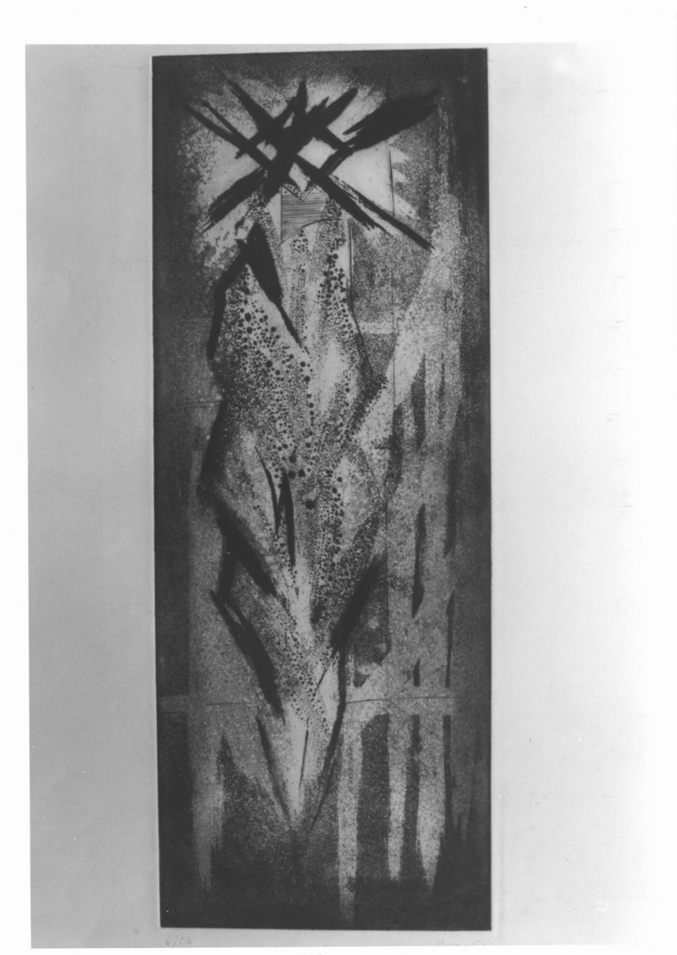 Vertical composition, Composizione astratta (stampa) di Evans Merlyn (sec. XX)