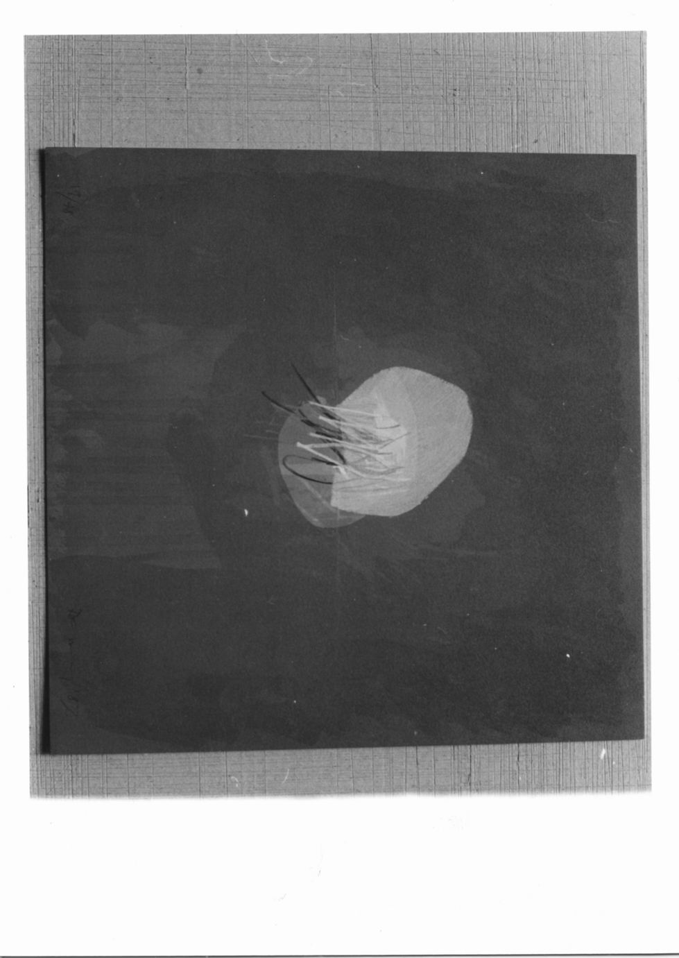 Hand job with additional handwork, Composizione astratta (stampa a colori) di Denny Robyn (sec. XX)