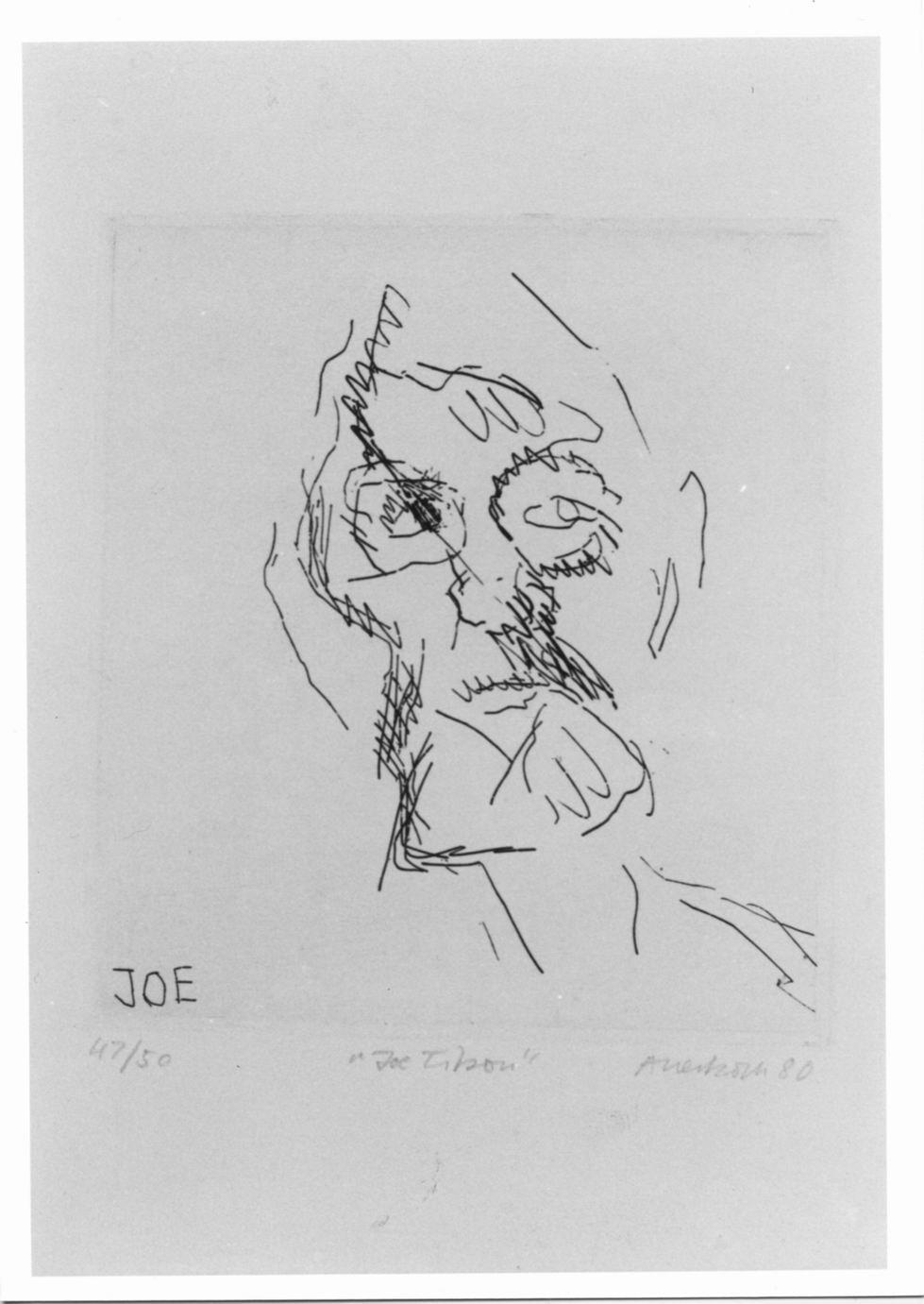 Viso maschile (stampa) di Auerbach Frank (sec. XX)