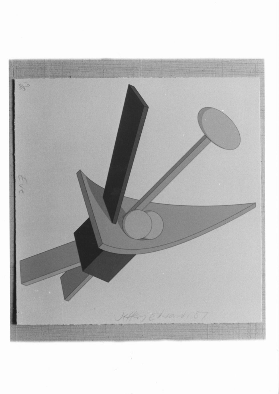 Composizione geometrica (stampa a colori) di Edwards Jeffrey (sec. XX)