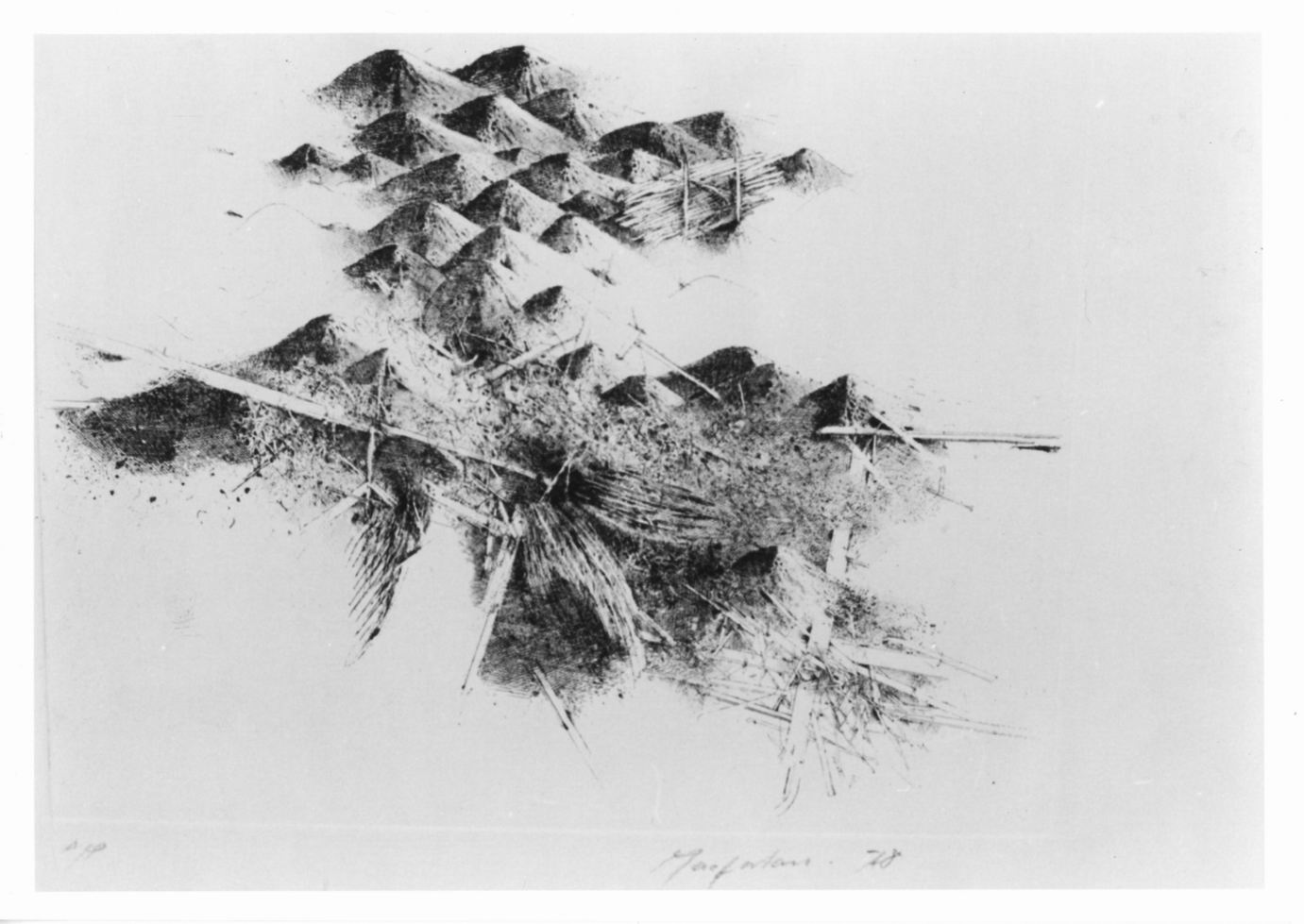 Volcano landscape, Paesaggio montuoso (stampa) di Macfarlane John Foster (sec. XX)