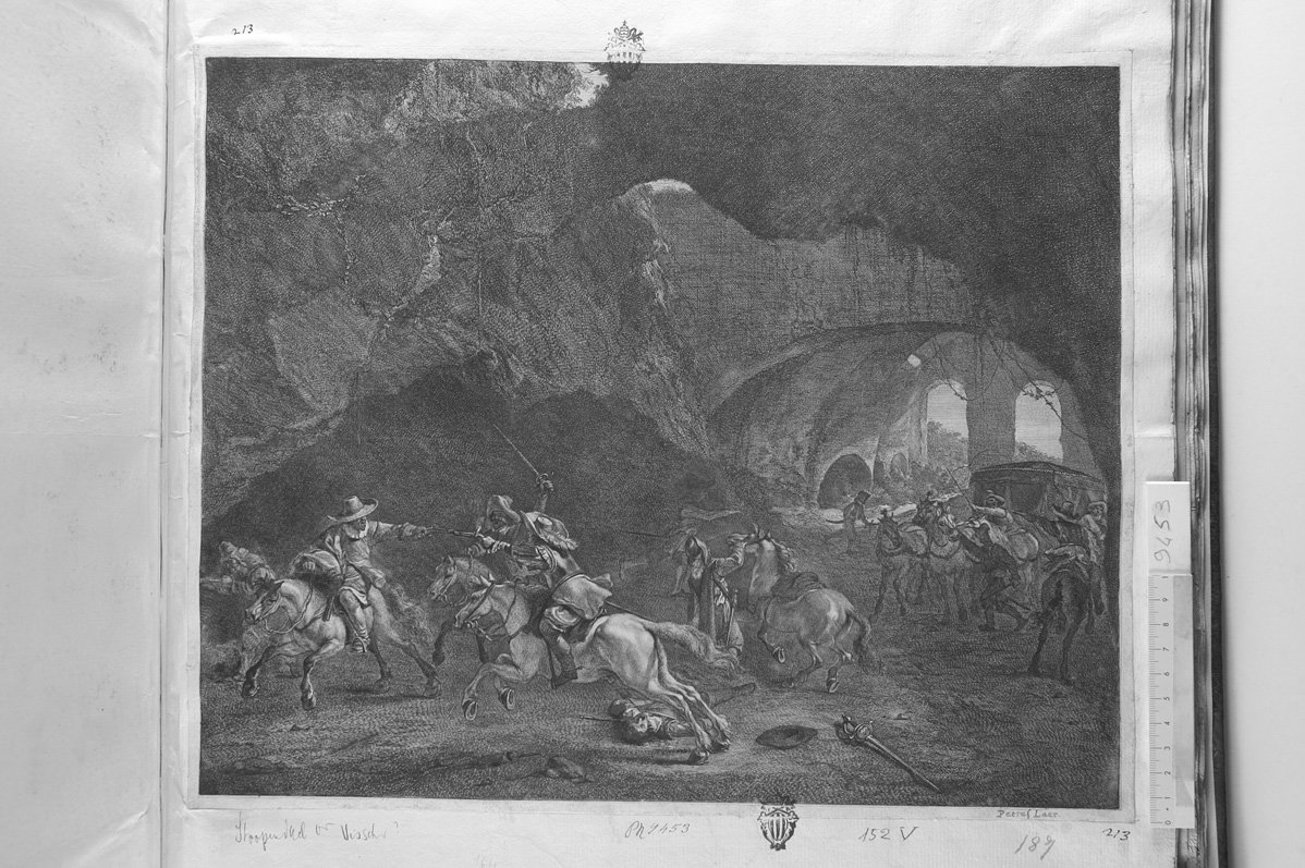 Il colpo di pistola (stampa) di Visscher Cornelis II (sec. XVII)