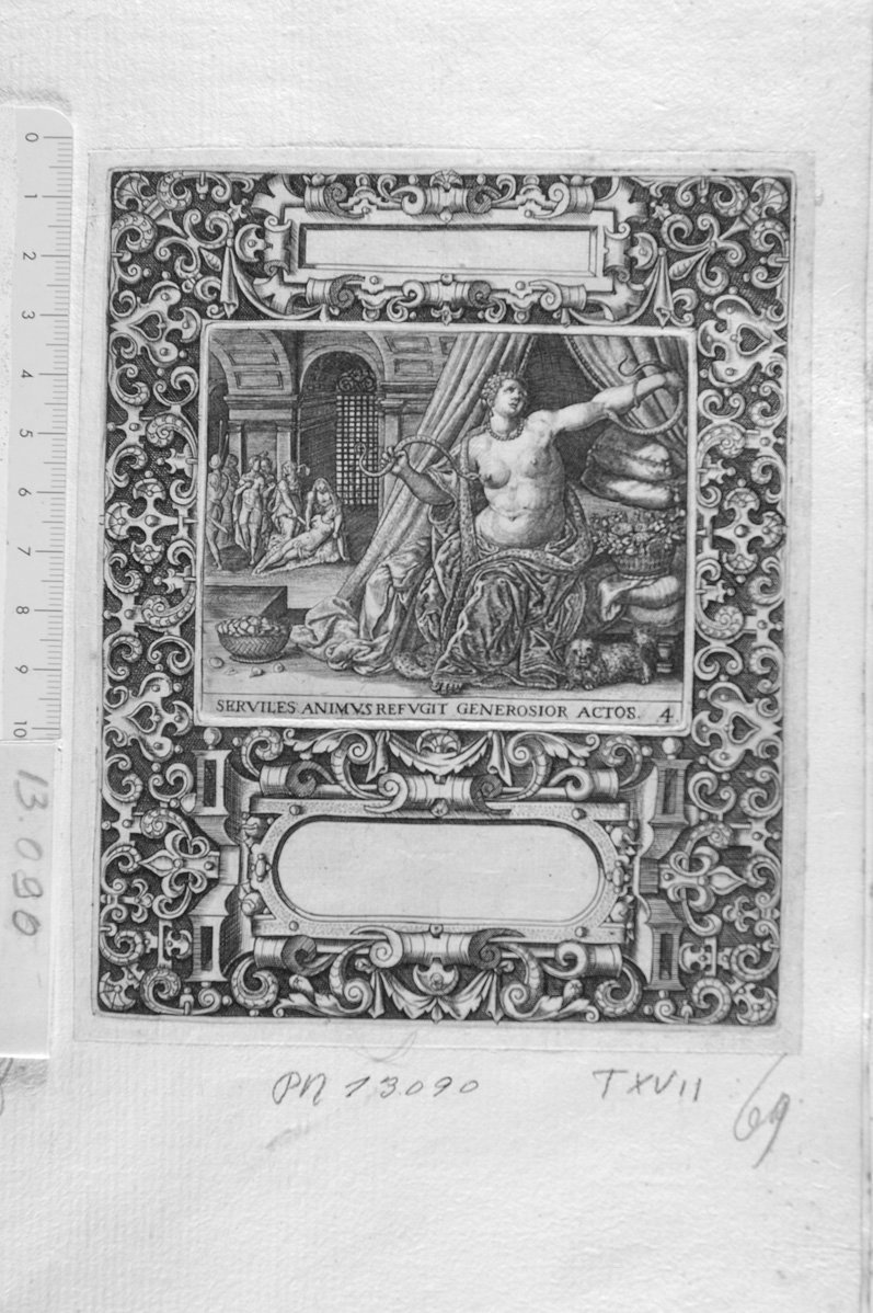 La morte di Cleopatra (stampa) - ambito tedesco (sec. XVII)