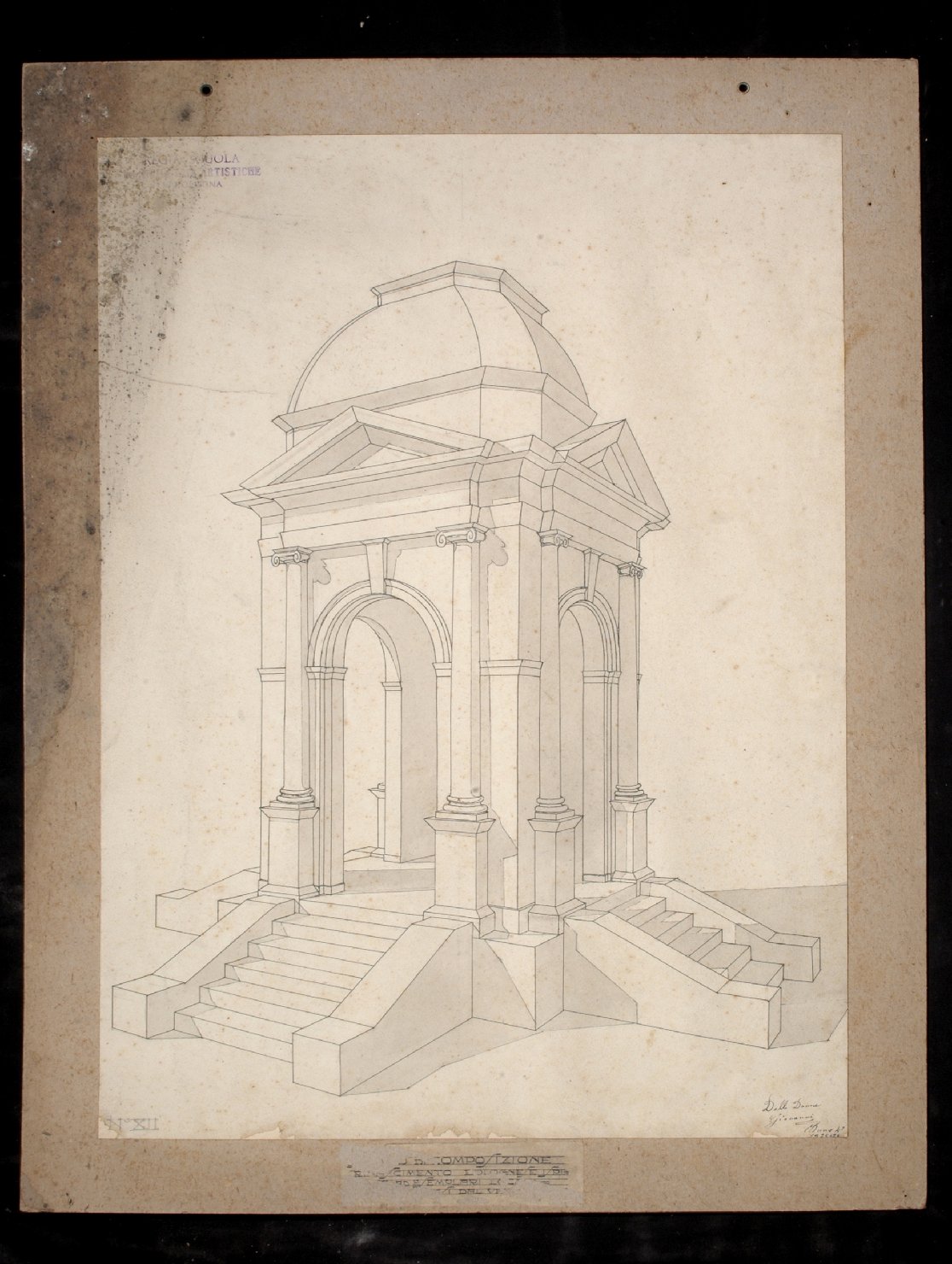 architettura (disegno) di Dalle Donne Giovanni (sec. XX)