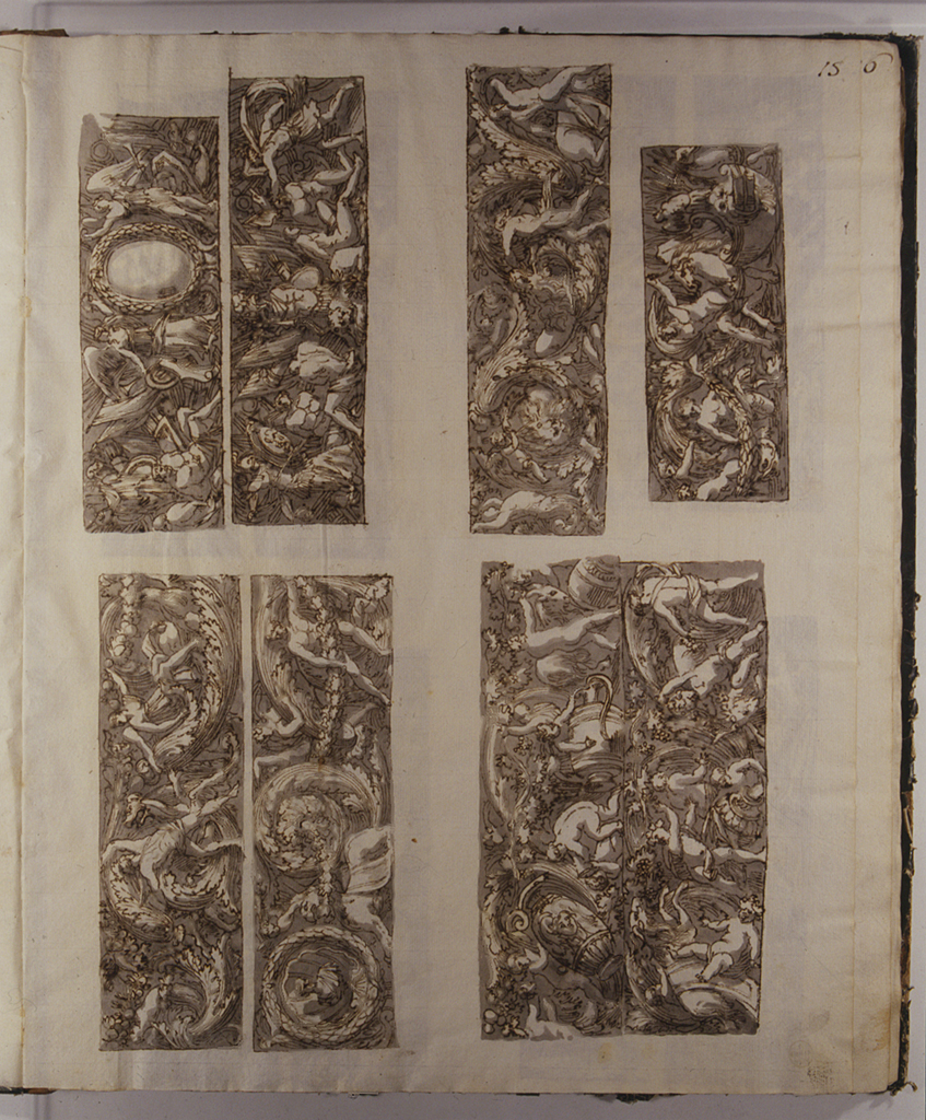 studi per fregi decorativi (disegno) di Basoli Antonio (sec. XIX)