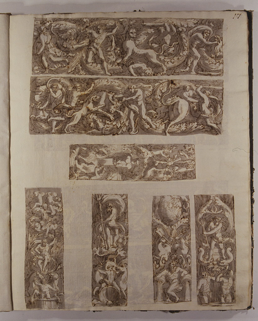studi per fregi decorativi (disegno) di Basoli Antonio (sec. XIX)