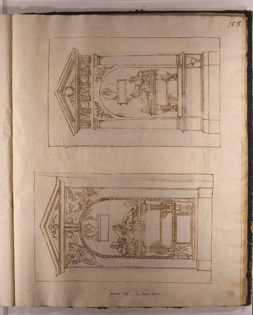 studi per monumenti sepolcrali (disegno) di Basoli Antonio (sec. XIX)