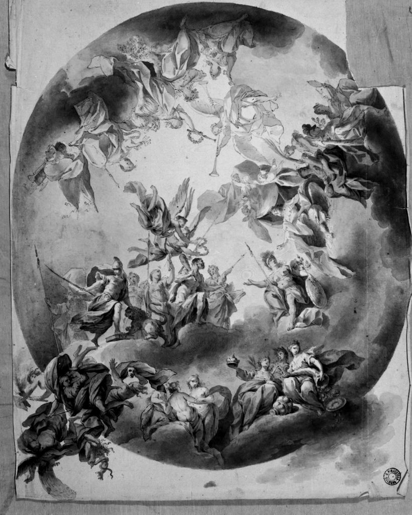 Trionfo di Ercole (disegno) di Bertuzzi Nicola detto Anconetano (terzo quarto sec. XVIII)