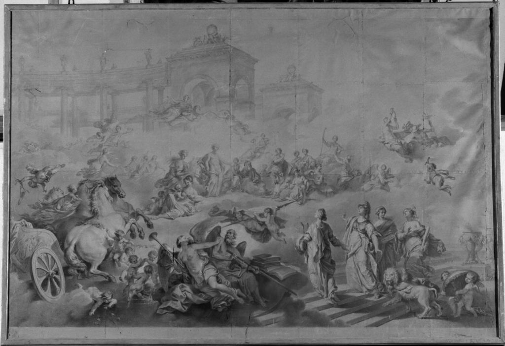 Apoteosi di Felsina alla Reggia del Sole (disegno) di Angiolini Napoleone (sec. XIX)