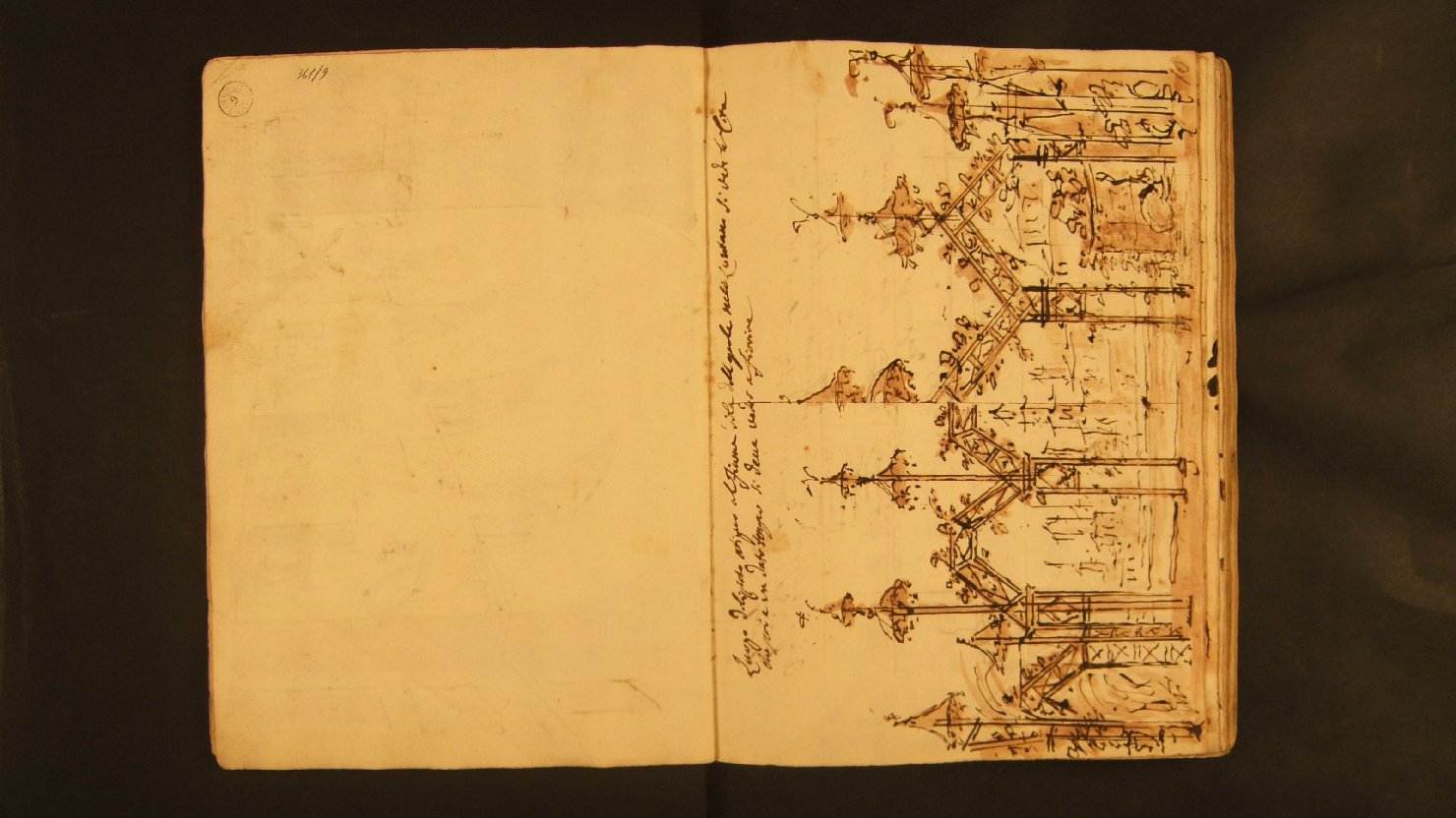 due schizzi di città orientale (disegno, elemento d'insieme) di Galliari Fabrizio (attribuito) (sec. XVIII)