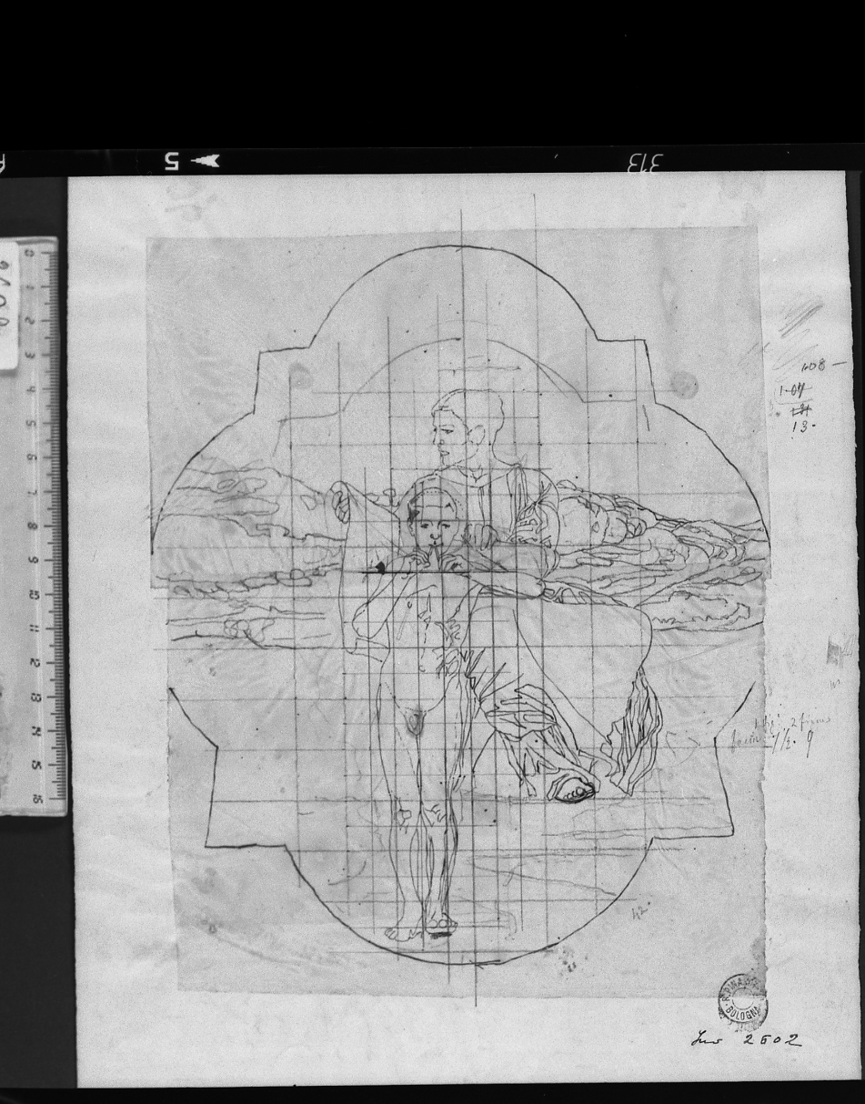 studio di figure (disegno) di Serra Lugi (sec. XIX)