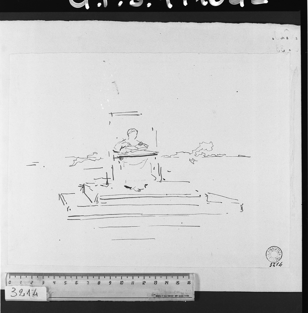 studio di figura (disegno) di Serra Lugi (sec. XIX)