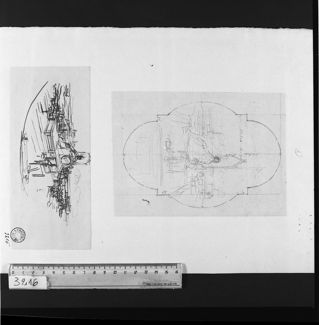 studio preparatorio (disegno) di Serra Lugi (sec. XIX)