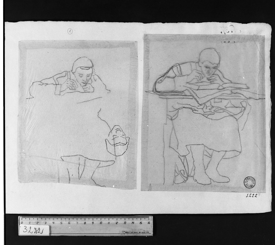 studio di figura (disegno) di Serra Lugi (sec. XIX)