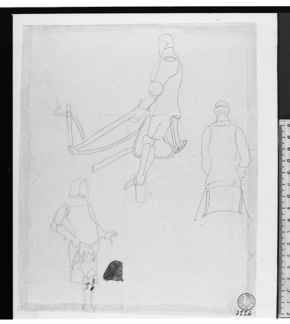 studio di figura (disegno) di Serra Lugi (sec. XIX)