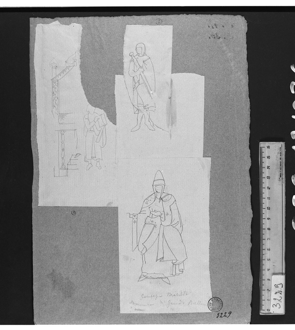 studio di figura (disegno) di Serra Lugi (ultimo quarto sec. XIX)