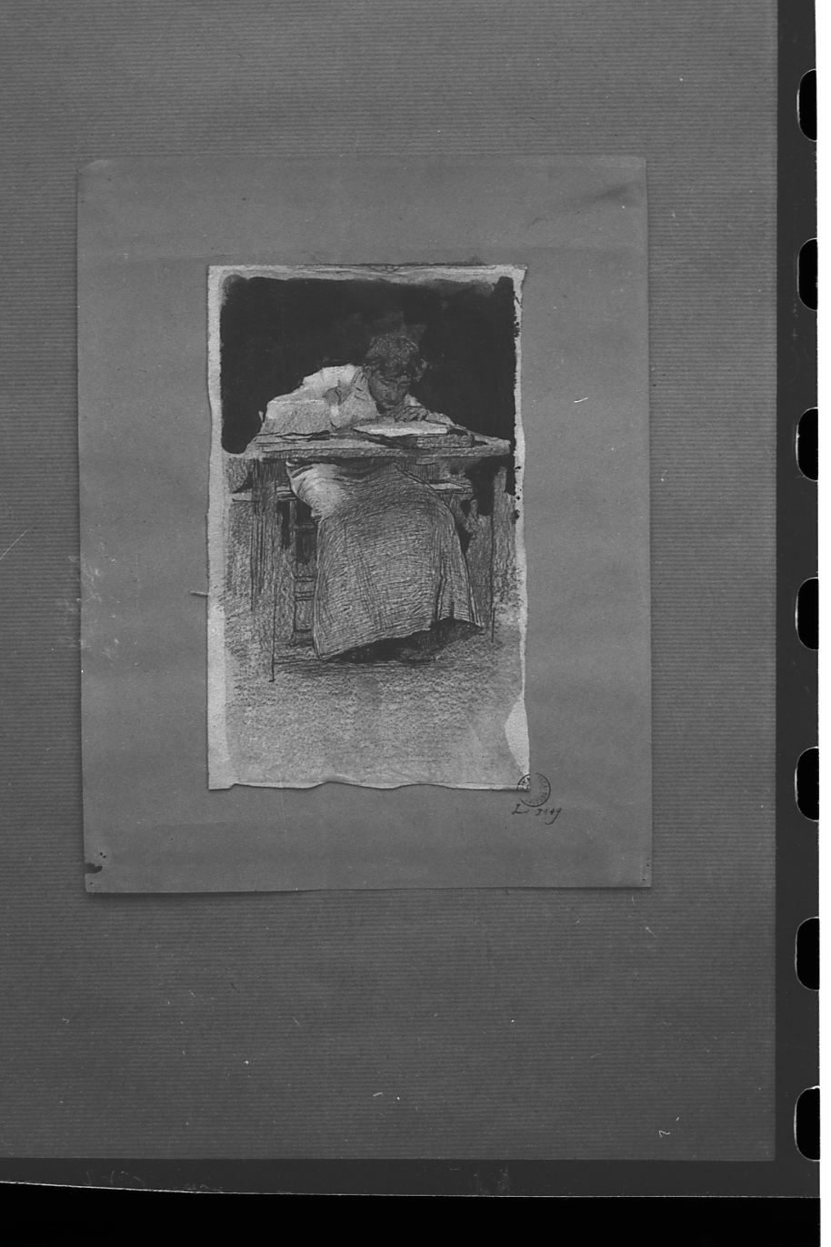 studio di figura (disegno) di Serra Lugi (sec. XIX)