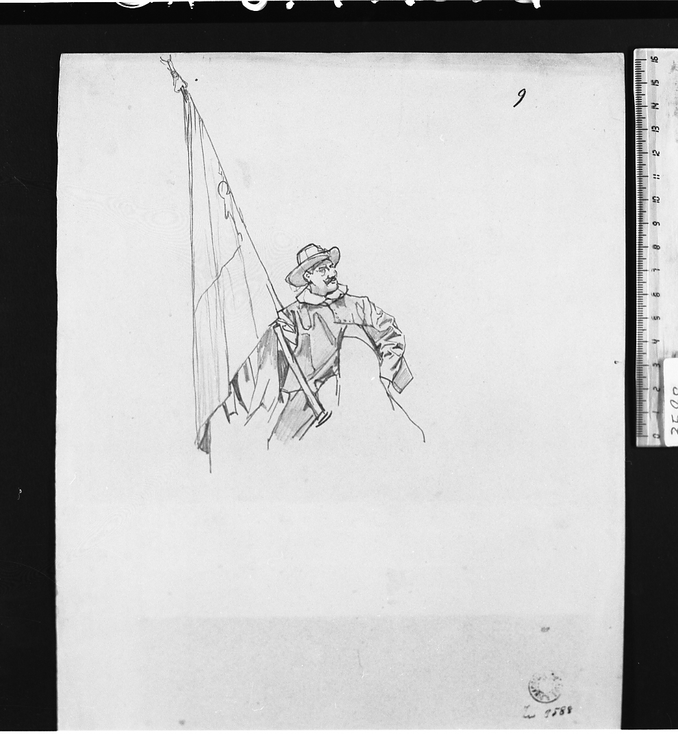 studio di figura (disegno) di Serra Lugi (sec. XIX)