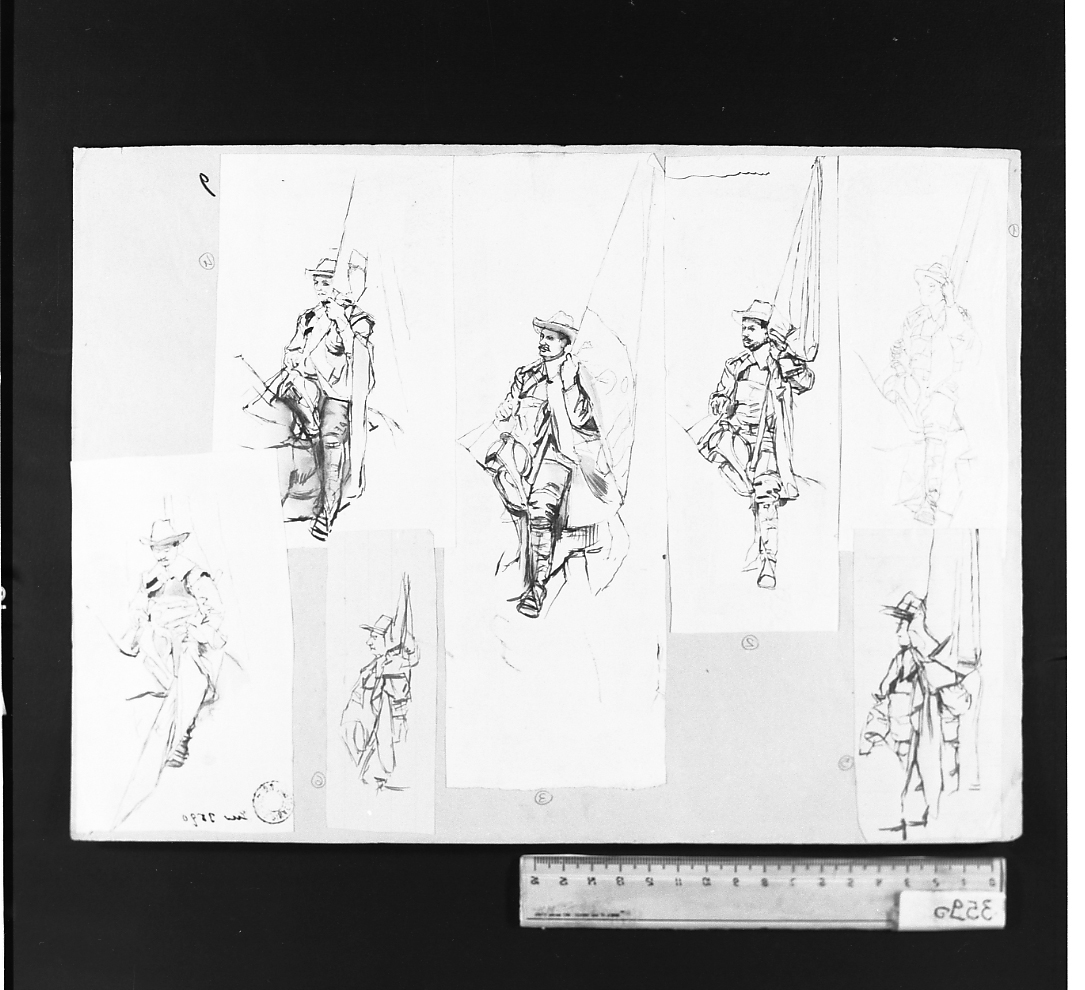 studi di figura (disegno) di Serra Lugi (sec. XIX)